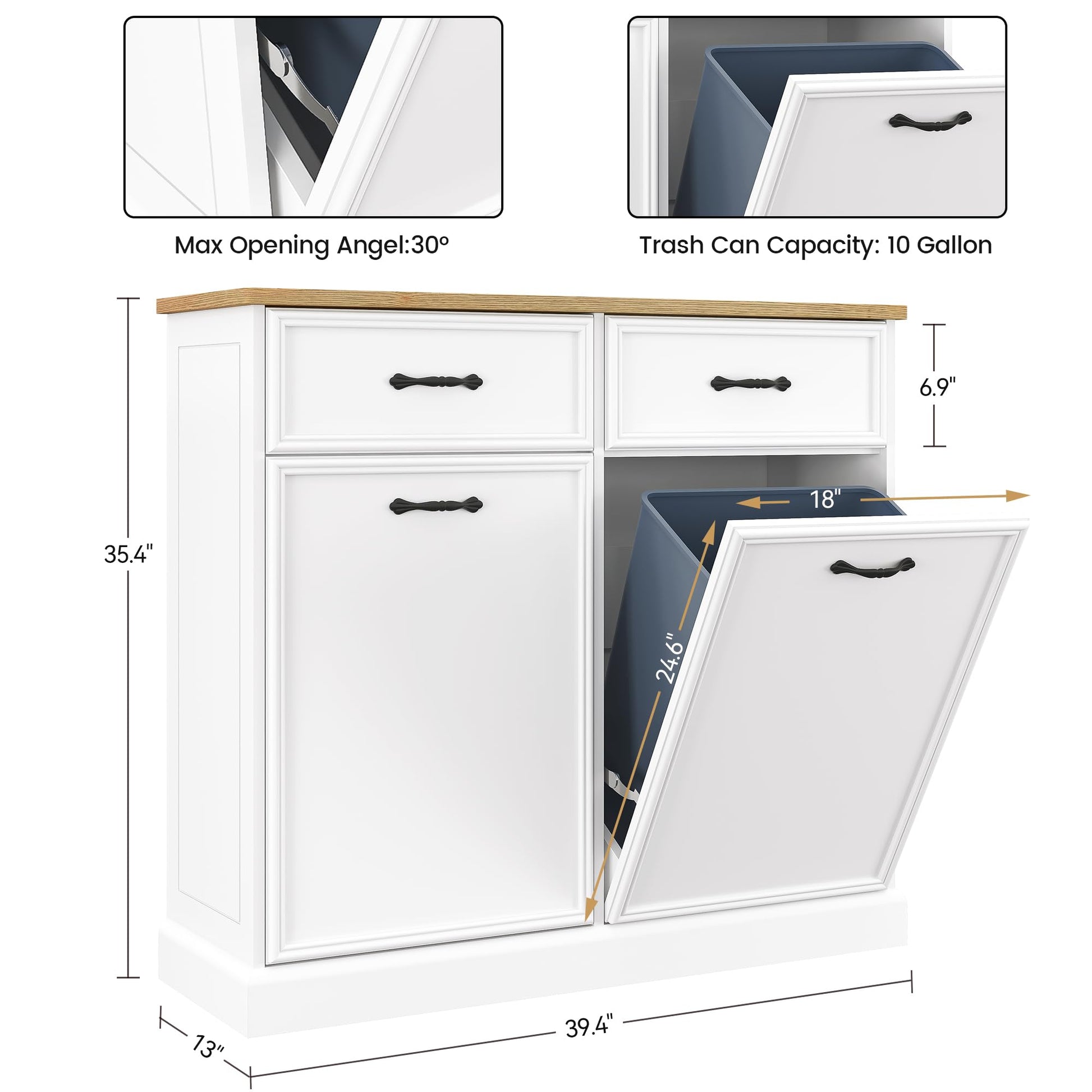 Sturdy freestanding cabinet design